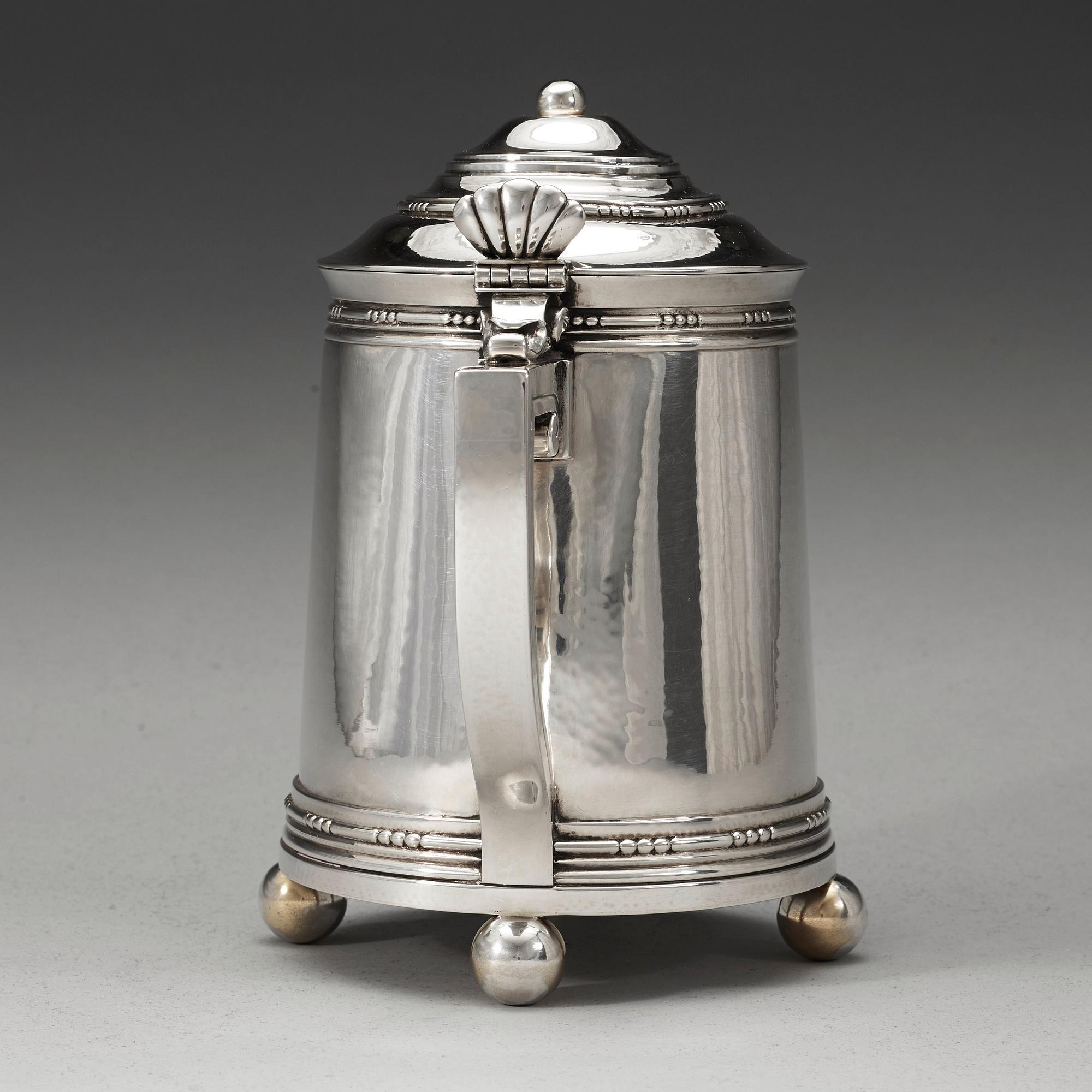 JOHAN ROHDE, kanna, Georg Jensen, Köpenhamn 1925-32, sterling.