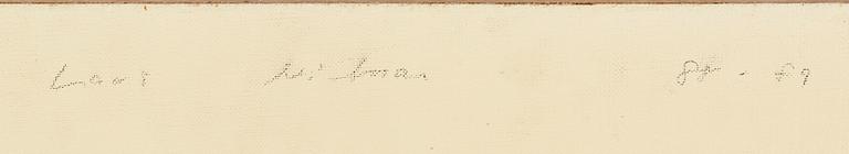 LARS NILSSON, oil & tempera on canvas/panel, signed and dated -88-89 verso.