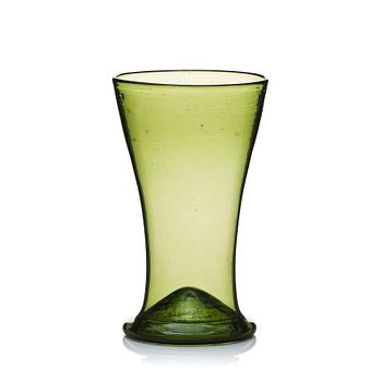 A 'Waldglass' beaker, 18th century, possibly from Limmared or Skånska glasbruket.