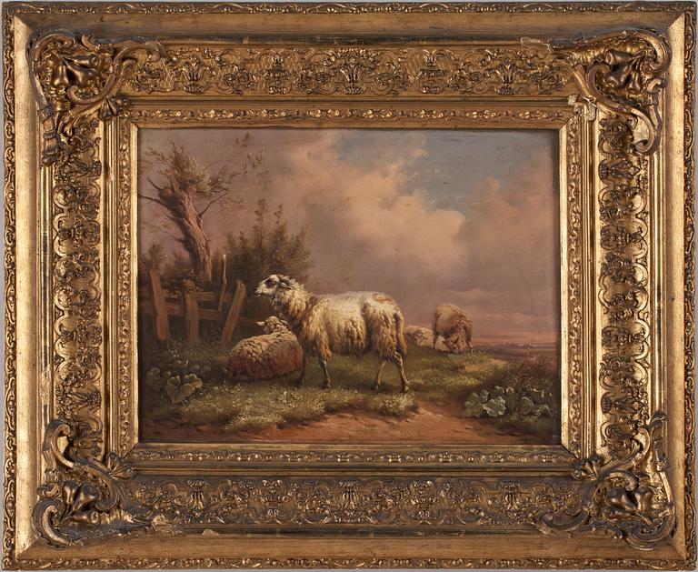 OKÄND KONSTNÄR 1800-TAL , olja på pannå, möjligen Tyskland, ej sign.