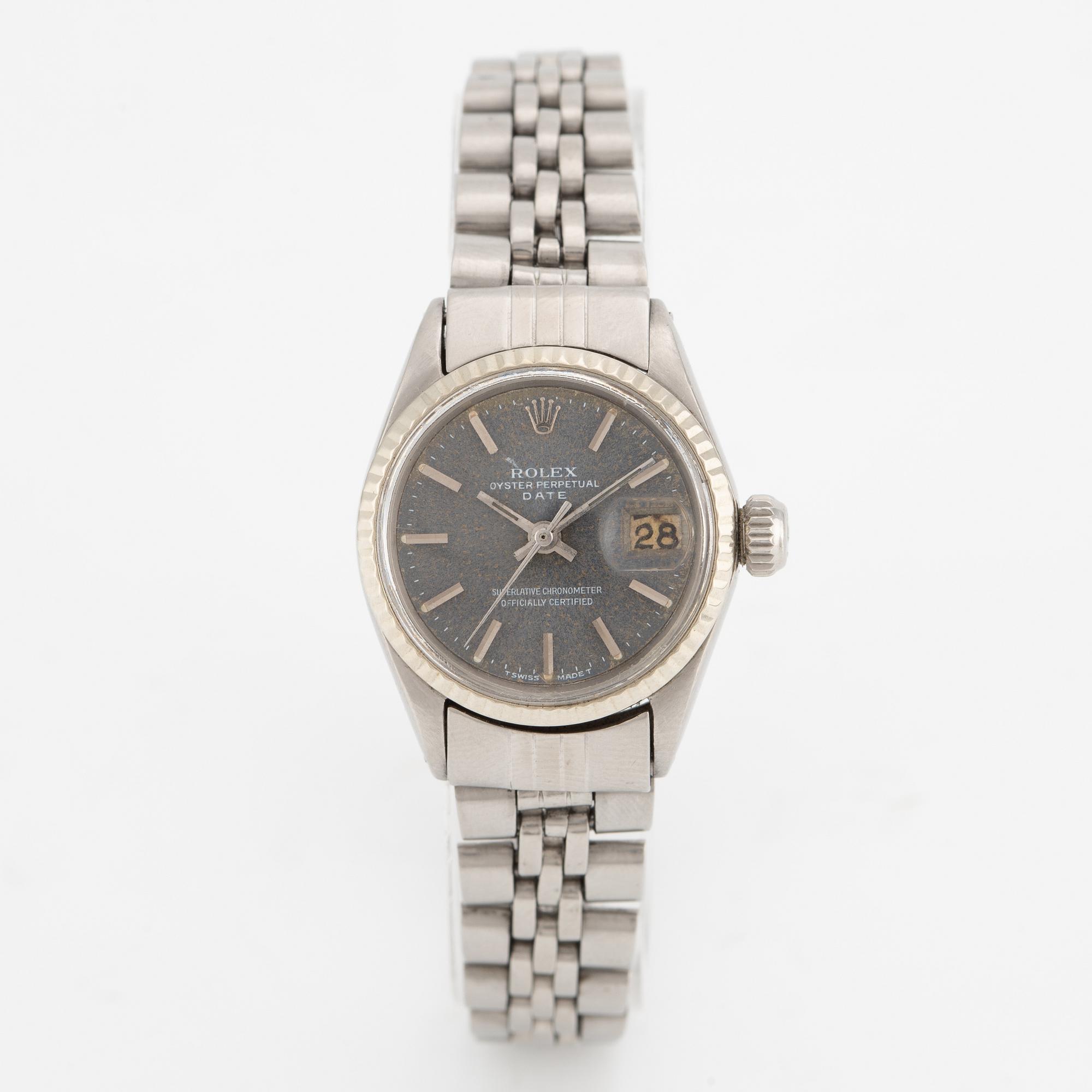 Rolex, Date, wristwatch, 25 mm.
