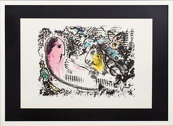 Marc Chagall · MARC CHAGALL, lithograph in colours from Derrière le Miroir nr 182 1969.