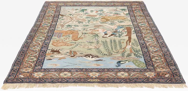 A carpet, semi-antique, Tabriz, signed, ca 271 x 175 cm.