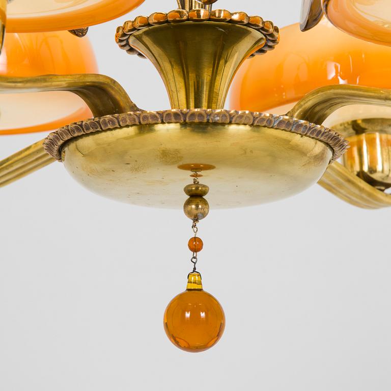 Paavo Tynell, taklampa modell 1253/4, Taito, 1930-tal.