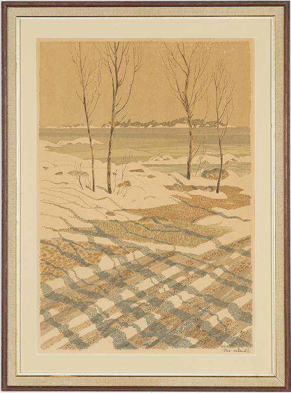 Roland Svensson, 2 färglitografier, signerade och numrerade, 1950-tal.