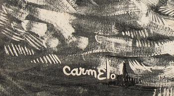 Carmelo Gonzales Iglesias, a hand painted print, signed.