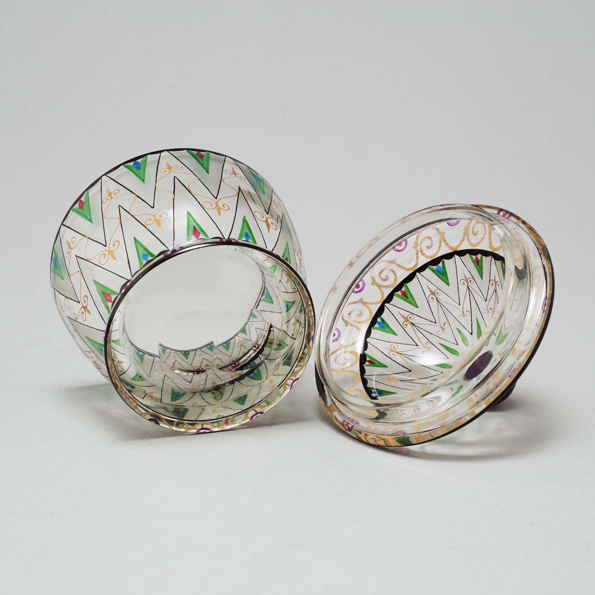 HAIDA STEINSCHÖNAU, glass bonboniere, early 20th century.