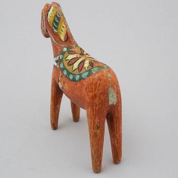 A SWEDISH WOODEN HORSE from Dalecarlia, first half of the 20th century.