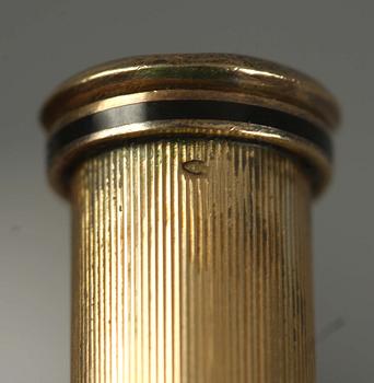 MAKEUP-SET,  18 k guld, art deco. Gustave Keller,  Paris.