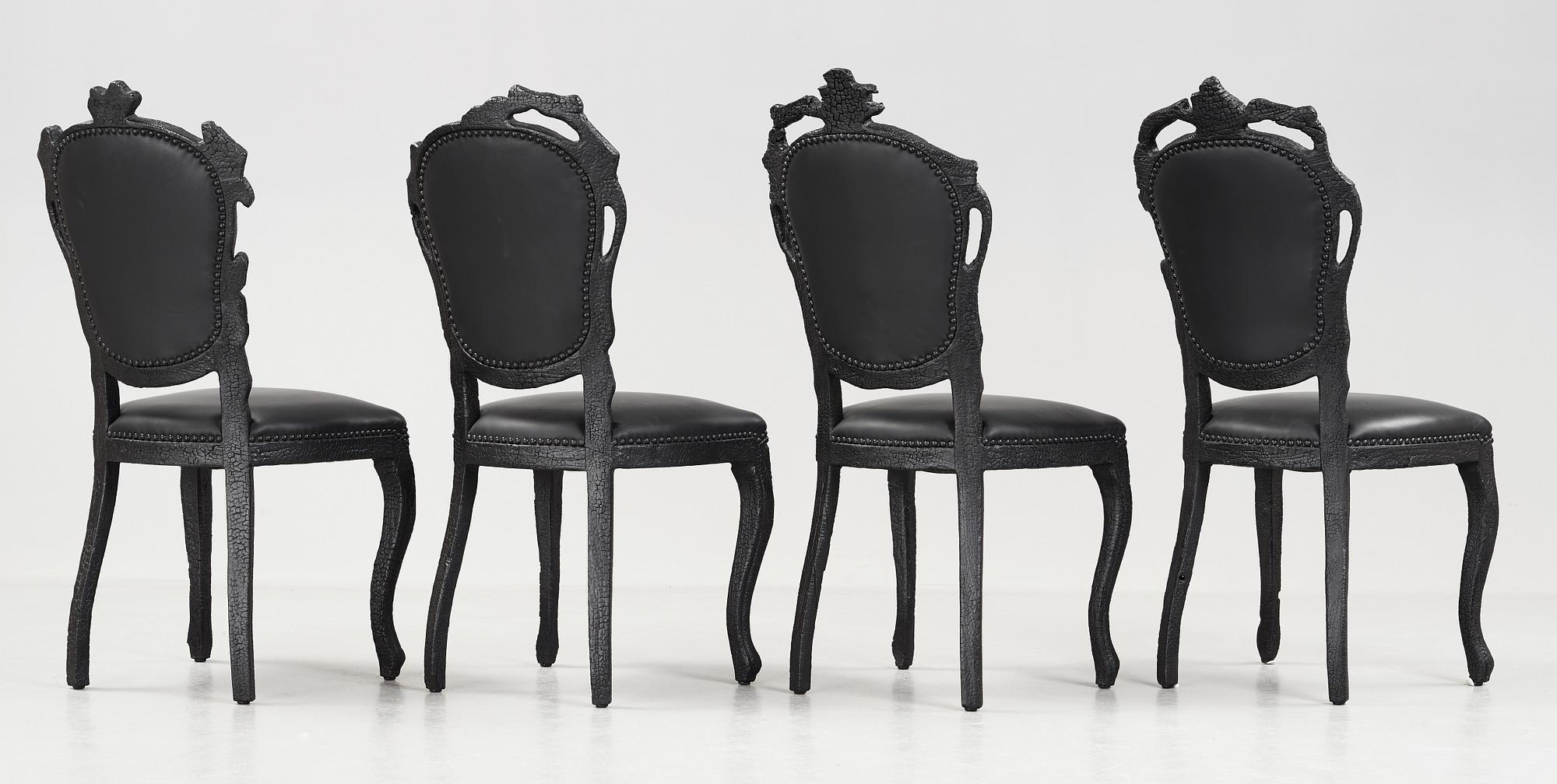 MAARTEN BAAS, "Smoke dining chair", 4 st, Moooi.