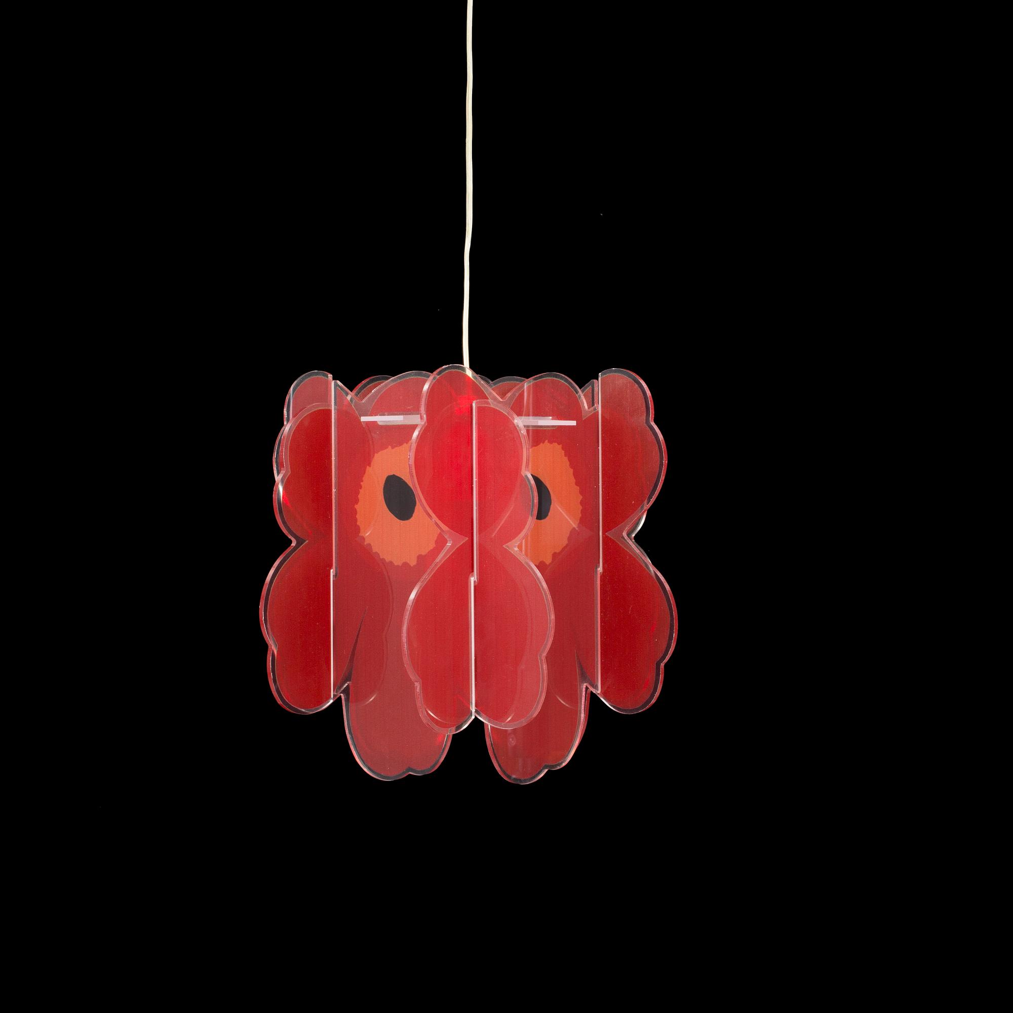 TAKLAMPA, "Unikko", Marimekko, modern tillverkning.