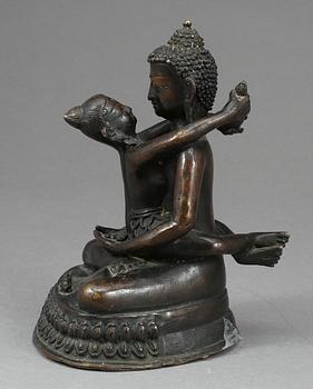 FIGURIN, brons, troligen Indien 1800-tal.