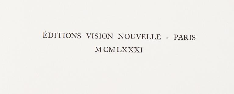 James Coignard, mapp med tre carborundum etsningar, 1981, signerade 72/75.
