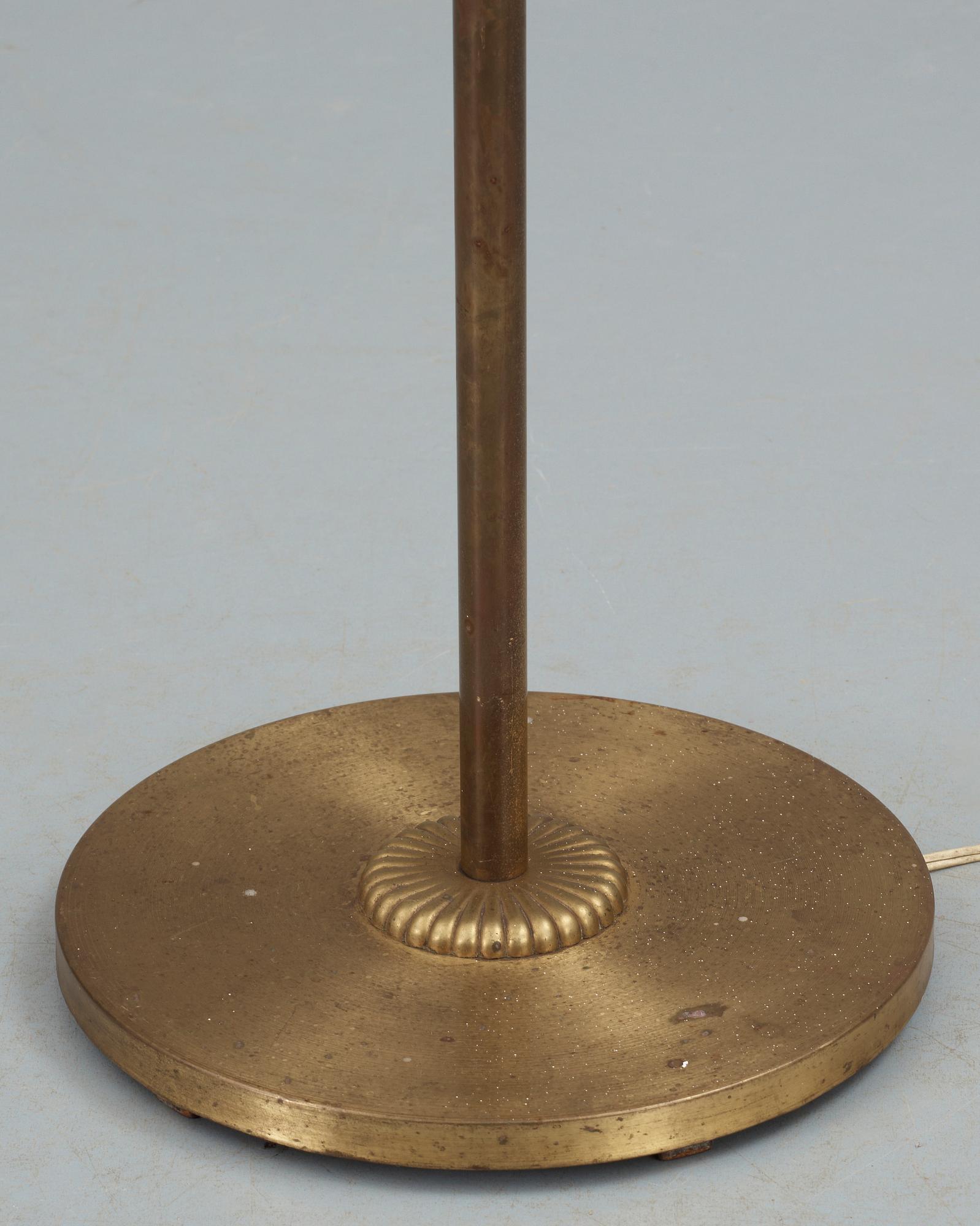 GOLVLAMPA, mässing, Sverige, 1940-tal.