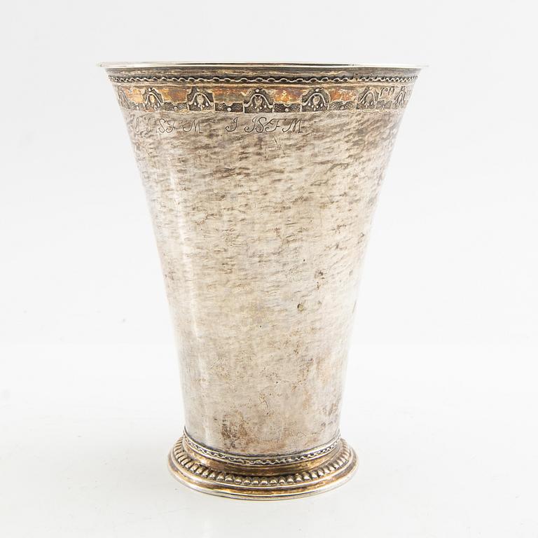 Cup probably by Anders Lundman Stockholm (active 1745-63) silver.