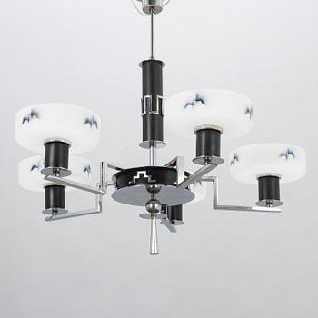 An art déco style  ceiling light from the first half of the 20th Century.