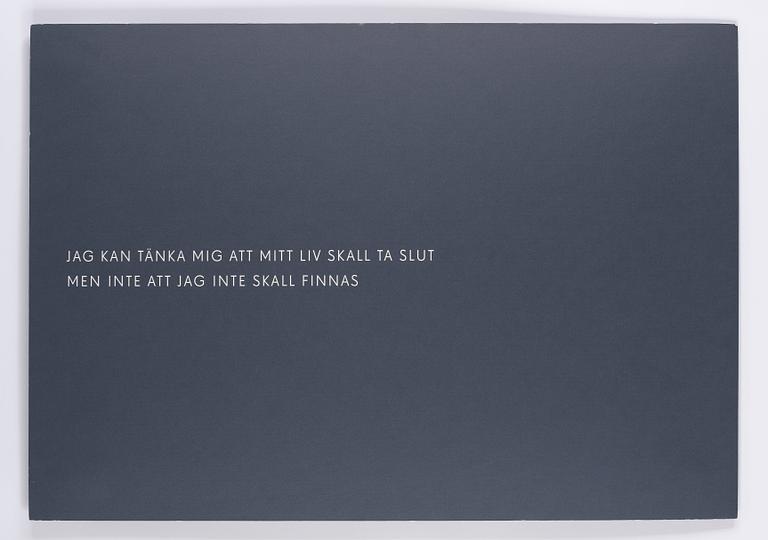 Affisch, Lars Norén, "Fragment", formgiven av Nina Ulmaja, för Stockholm Literature, Moderna Museet, 2013.