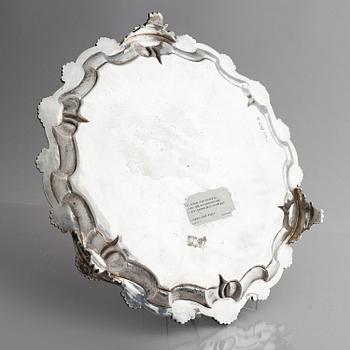 Hands & Son, presenterfat/salver, silver, London 1859.