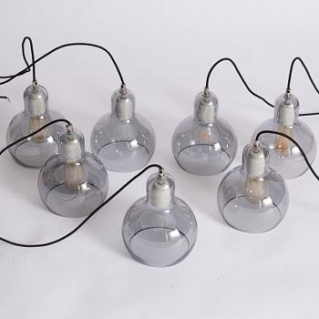 Sofie Refer, seven pendant lamps, 'Mega Bulb', &Tradition.