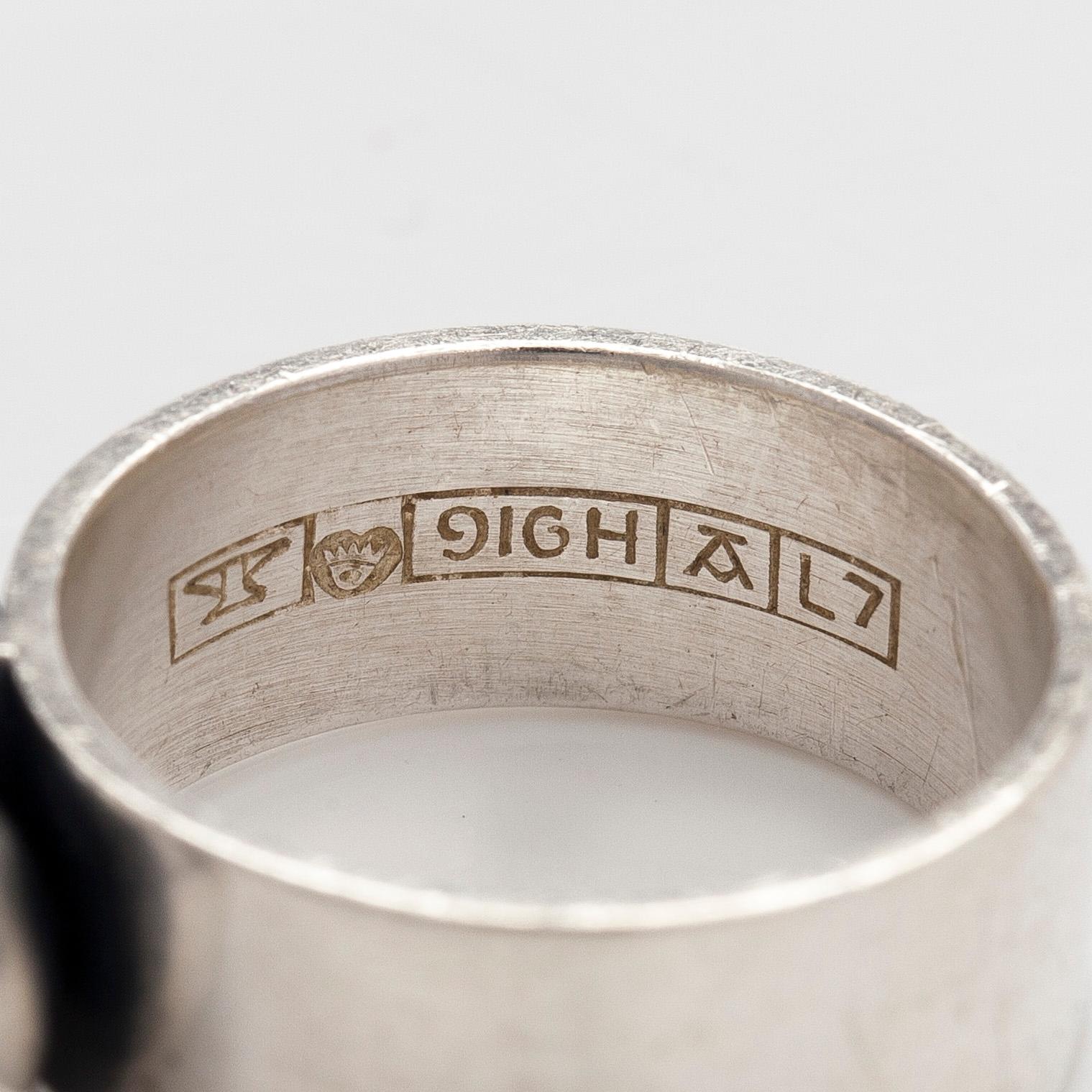 Elis Kauppi, ring, silver, Kupittaan Kulta, Åbo 1964.
