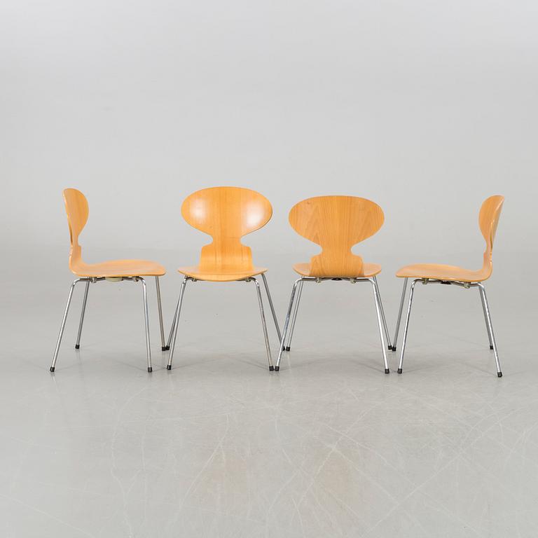 ARNE JACOBSEN, 6 st stolar, "Myran" för Fritz Hansen, 1989.