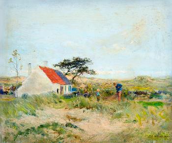 196. Ivan Pavlovich Pokhitonov, "THE FISHING HOUSE IN DUNES". ПОХИТОНОВ, ИВАН ПАВЛОВИЧ (1851-1924)
"РЫБАЧИЙ ДОМИК В ДЮНАХ".