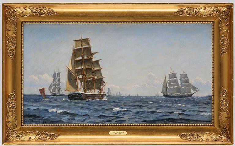 Christian Vigilius Blache, Two barques, brig etc. in Hollaenderdypet.