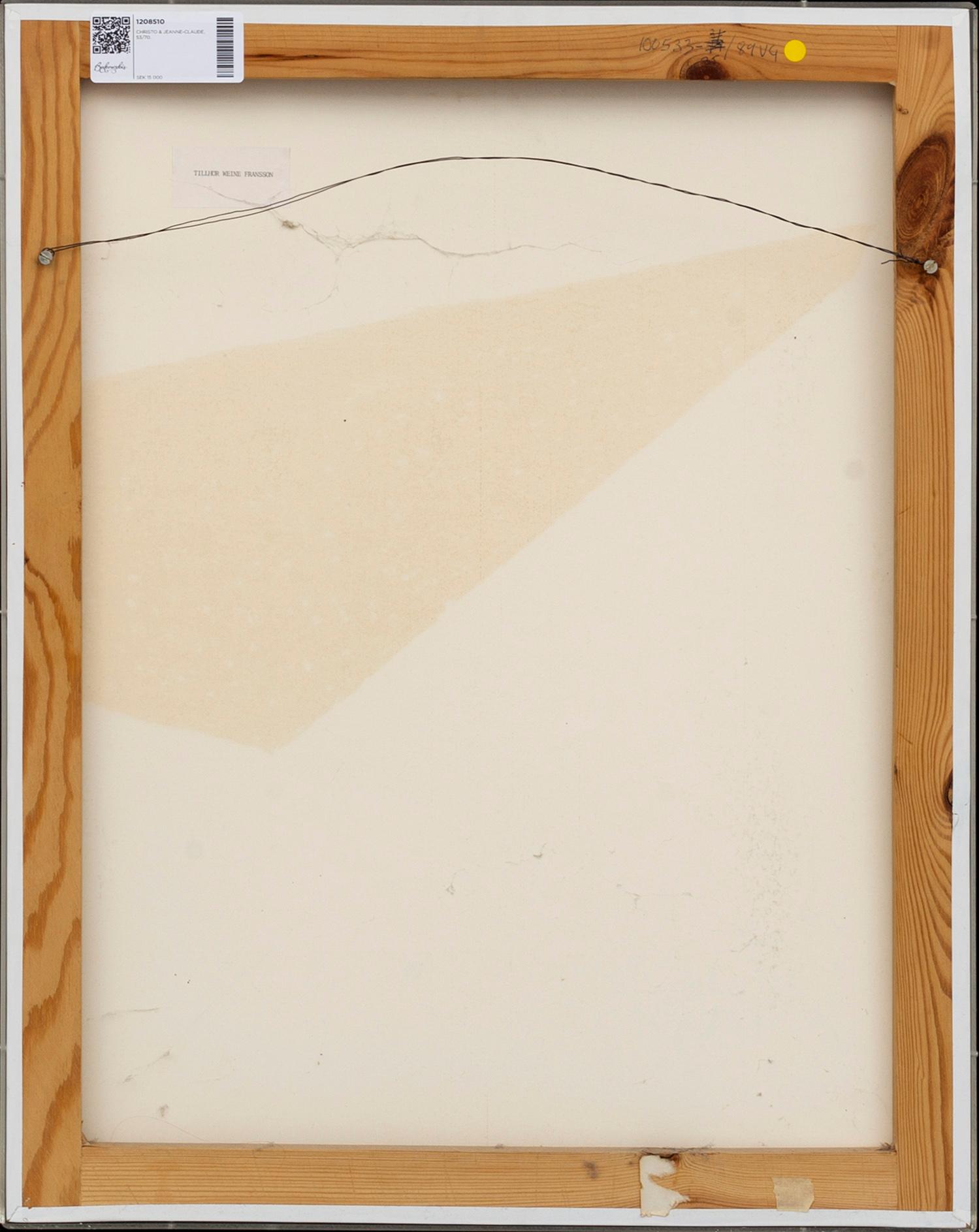 CHRISTO & JEANNE-CLAUDE,Silkscreen in colours 1972, signed in pencil and numbered 53/70, printed by Hans-Peter Haas.