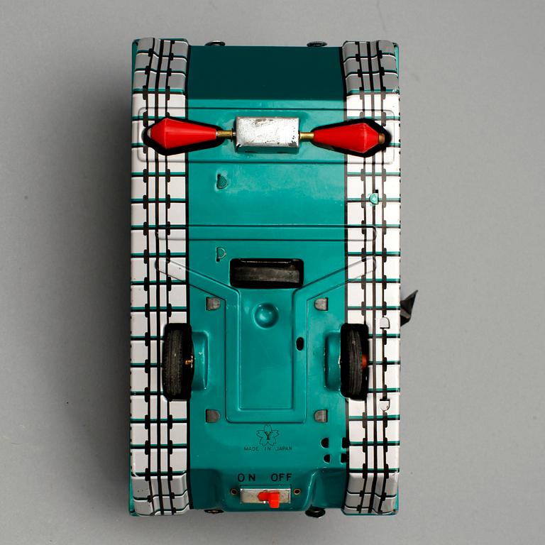 LEKSAKSFORDON, plåt, " Tinplate Space Patrol X-11 Tank", Yonezawa, Japan, ca 1964.