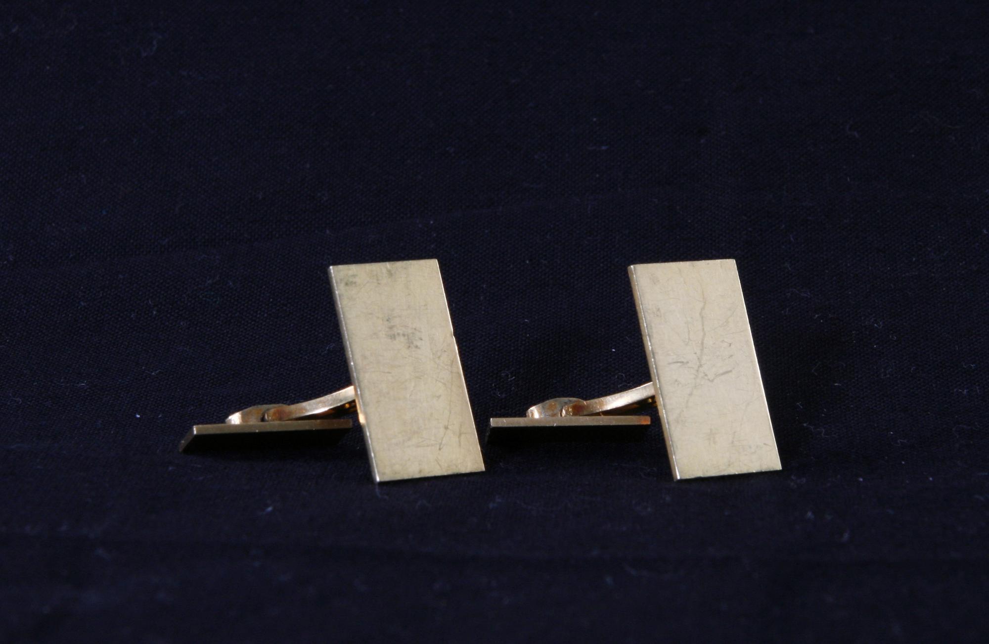 MANSCHETTKNAPPAR, 18 K, Wiwen Nilsson, 1972.