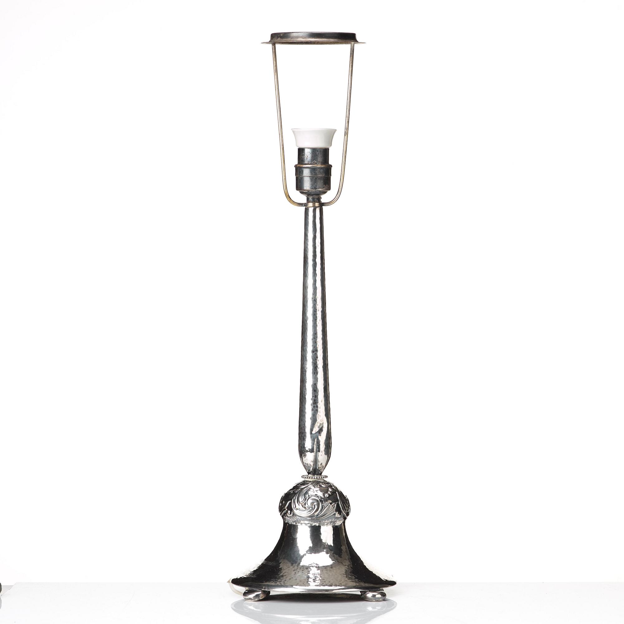 Juweler Carl Söderqvist, a silver table lamp, Gothenburg, Sweden 1931.