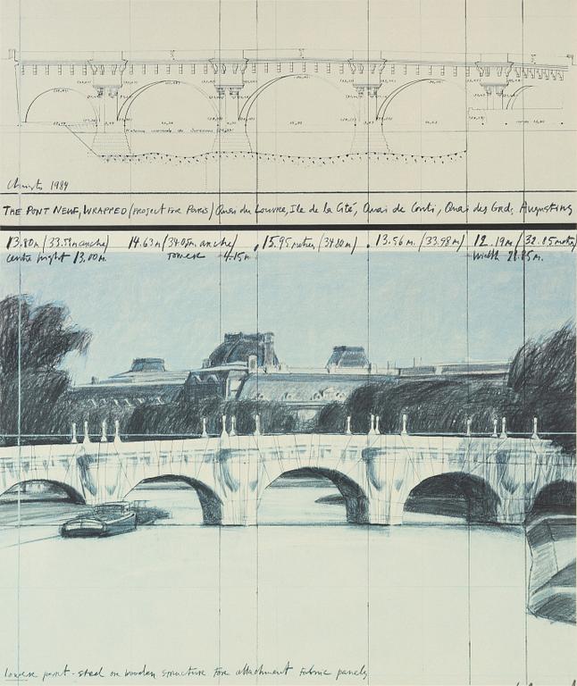 Christo & Jeanne-Claude, 'Christo 1984 The Pont Neuf, Wrapped (Project for Paris)'.