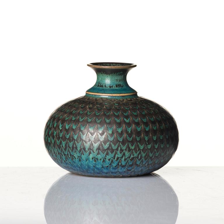 Stig Lindberg, a stoneware vase, Gustavsberg Studio 1963.