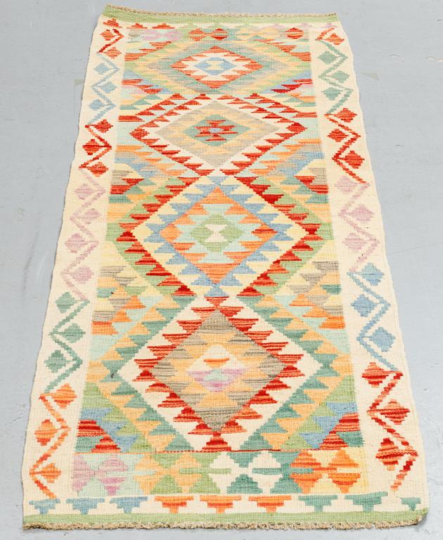 A runner, kilim, ca 199 x 66 cm.