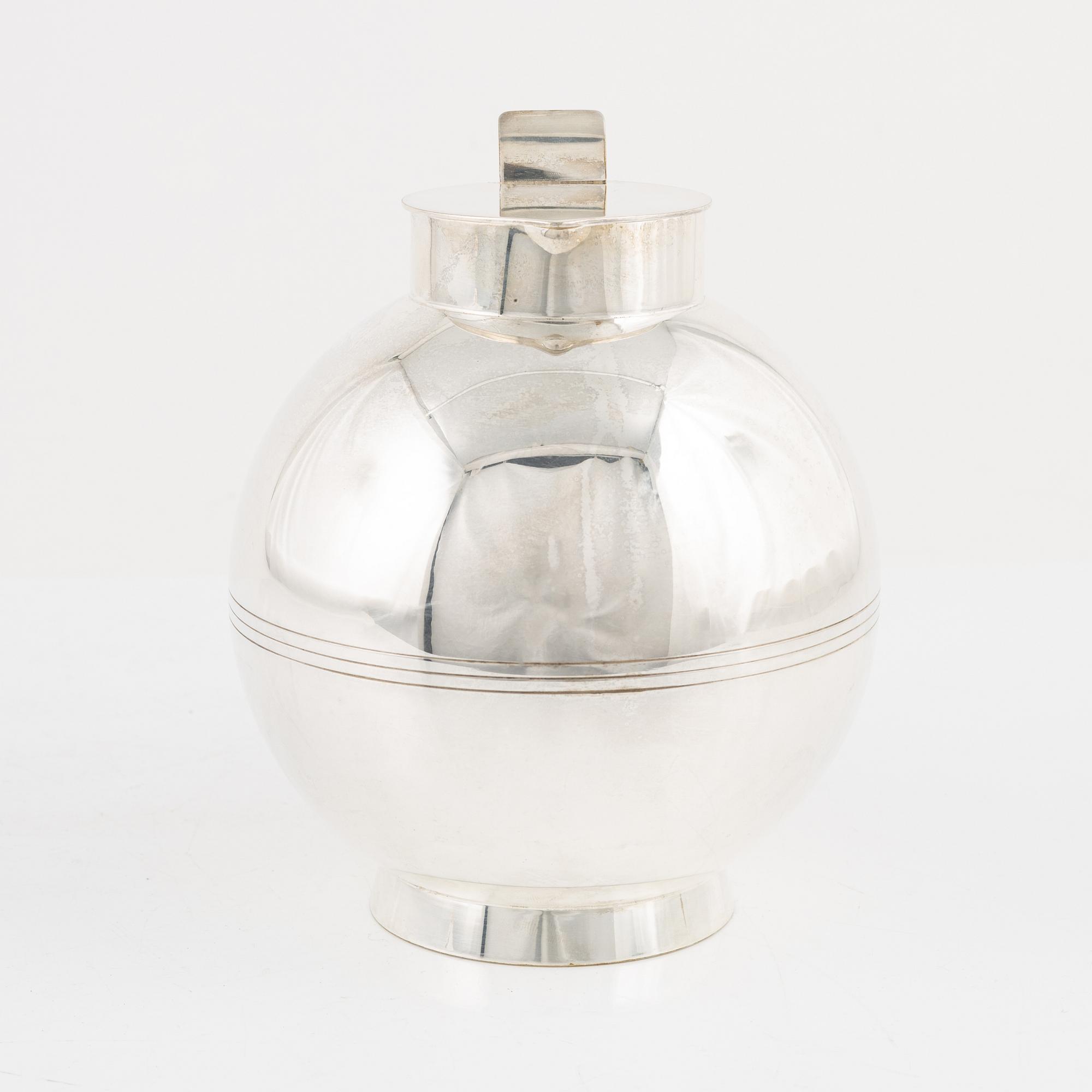 Sylvia Stave, a silver plated jug, CG Hallberg, 1930's.