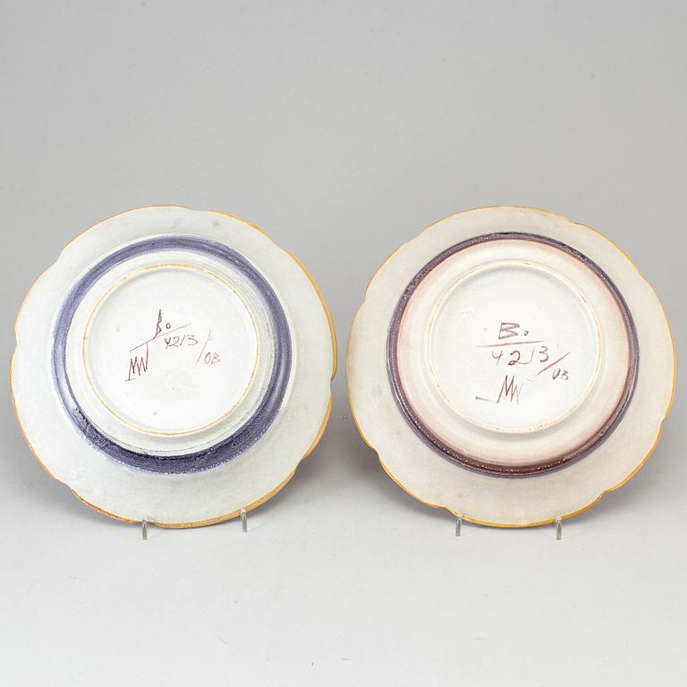 Maggie Wibom, 2 ceramic bowls, Bo Fajans, 1920-30s.