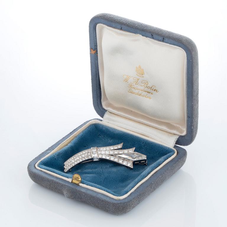 A WA Bolin brooch set with diamonds.
