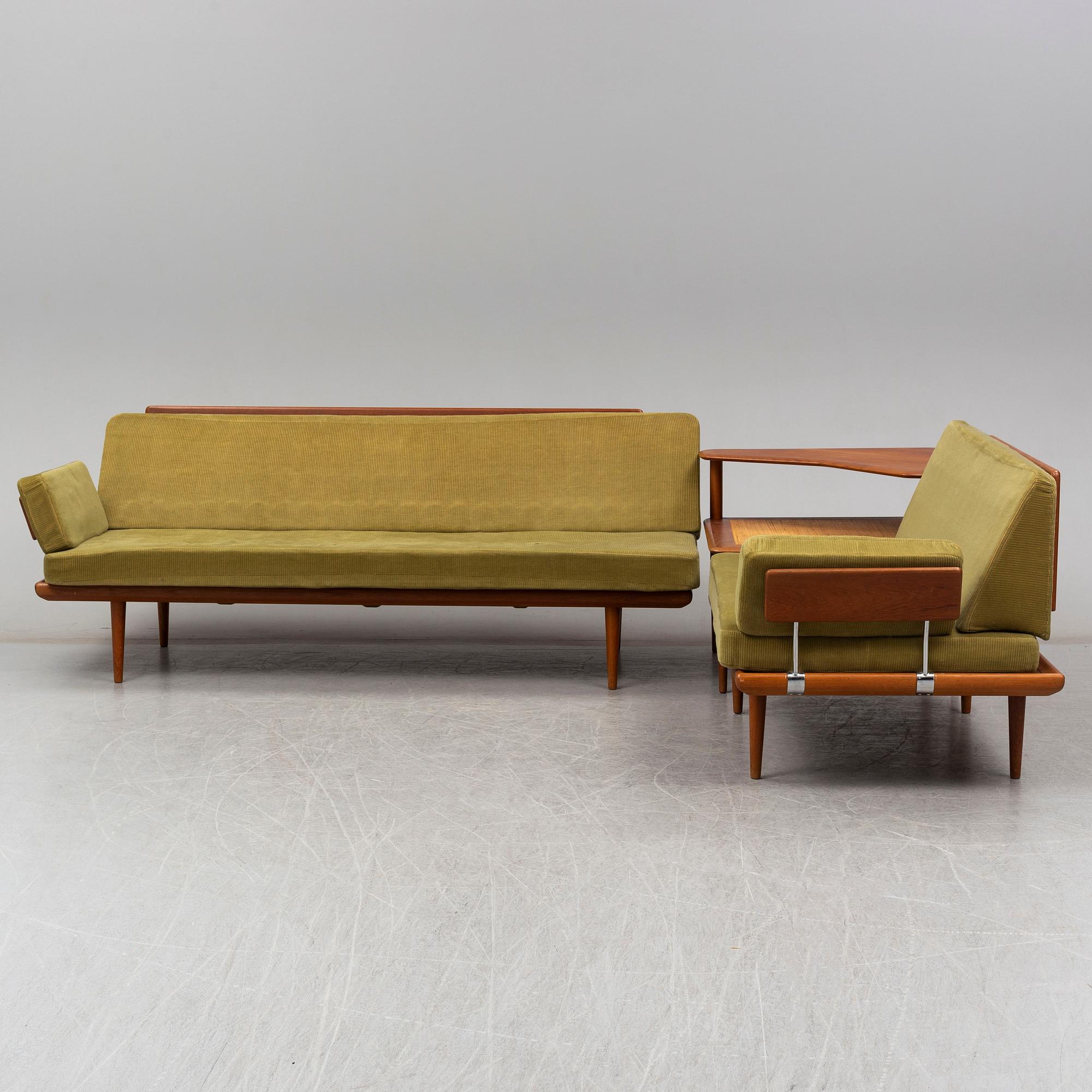 PETER HVIDT & ORLA MØLGAARD NIELSEN, a sofa group of three parts, "Minerva", France & Daverkosen, Denmark.