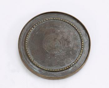 TAKLAMPA, sannolikt Ystad Metall, art déco, 1920/30-tal. Höjd ca 50 cm.