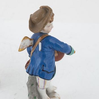 Four porcelain figurines, Königliche Porzellan-Manufaktur, Berlin, 19th century.