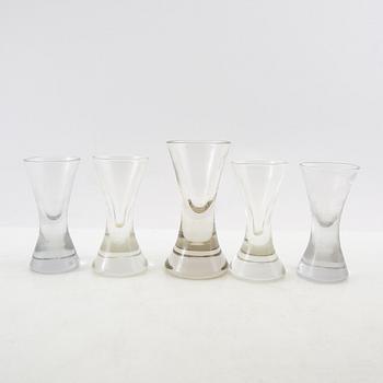Snapsglas 15 st sk kaptensglas 1900-talets första hälft.