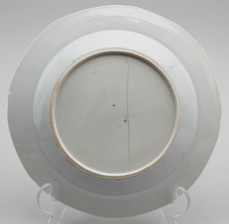 TALLRIKAR, 5 st, porslin, Kina, 1700-tal.