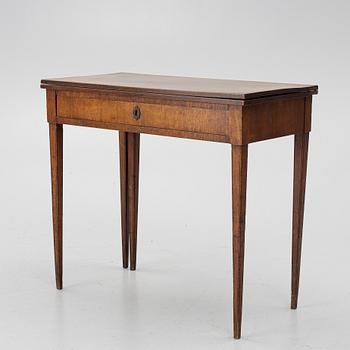 A late Gustavian card table, early 19th century.