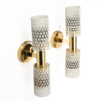 Harald Notini, wall lamps, a pair, model 8820, Böhlmarks, 1940s/1950s.