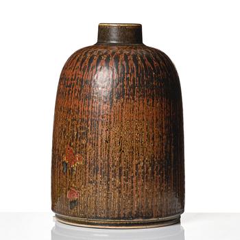 Carl-Harry Stålhane, a unique stoneware vase, Rörstrand, Sweden 1961.