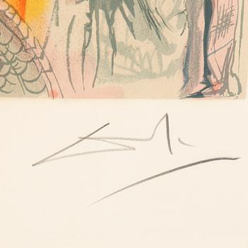 "Tancred's oath" a litograph in colors by Salvador Dali, signed and numbered 7/160.