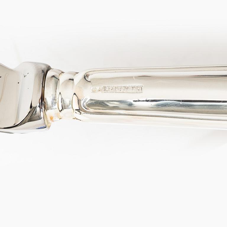 A 36-piece silver cutlery service, model Chippendale, EJA, 20207.