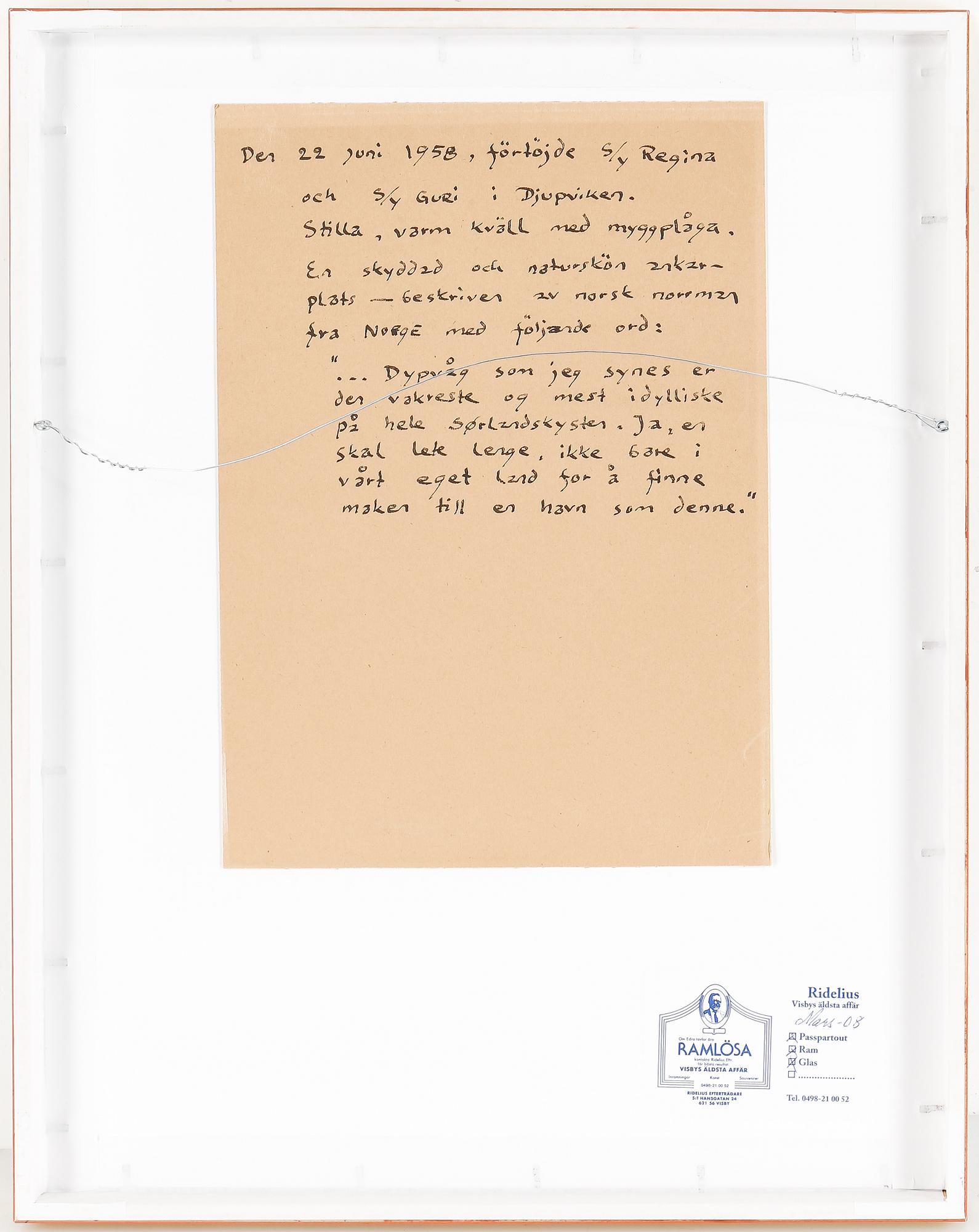 ROLAND SVENSSON, blandteknik, signerad och daterad 1958.