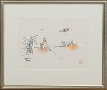 JOHN LENNON, serigraph stamped signature and signed by Yoko Ono numbered 156/300.