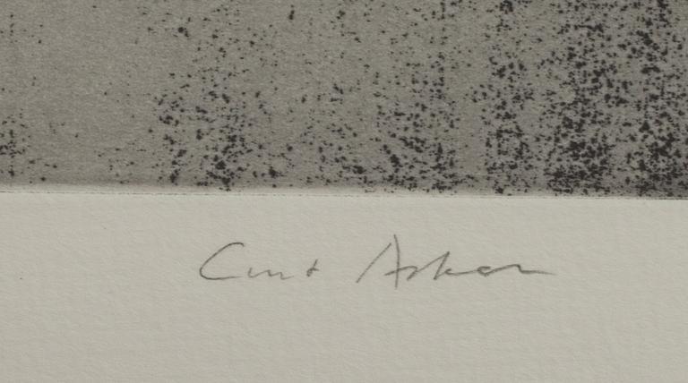 CURT ASKER,  färgetsning, provtryck, signerad.